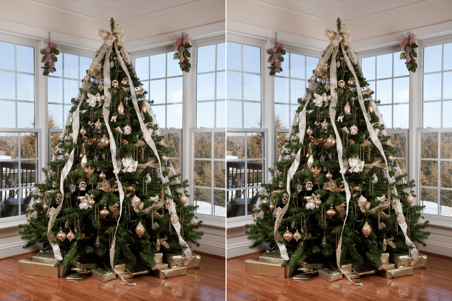 decorated christmas trees