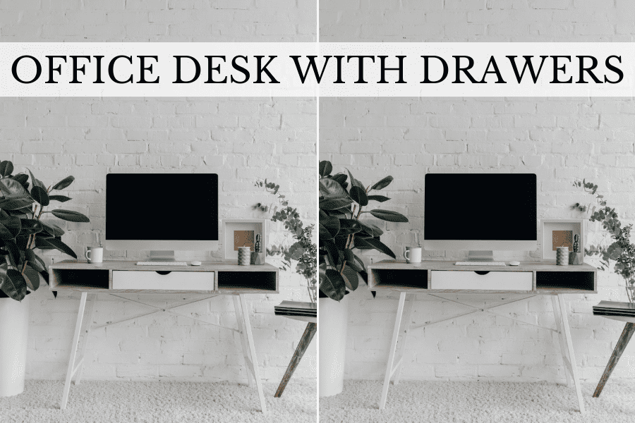 office desk with drawers