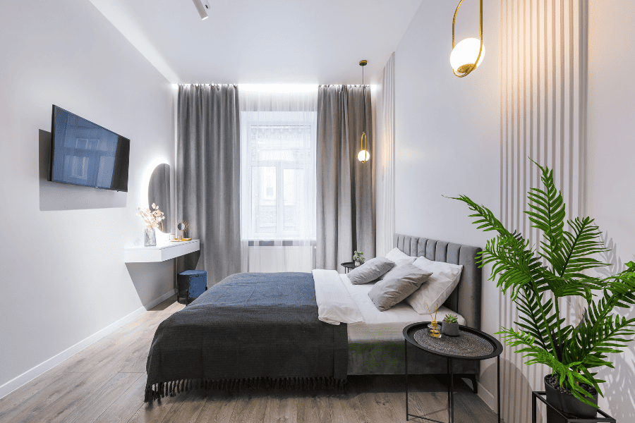 gray bedroom decor