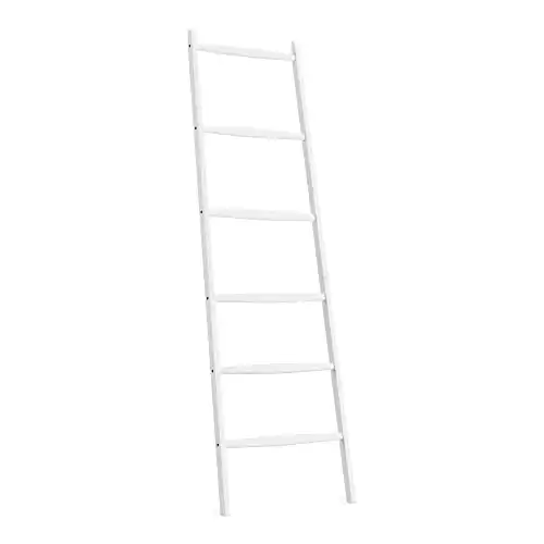 White Bamboo Towel Ladder