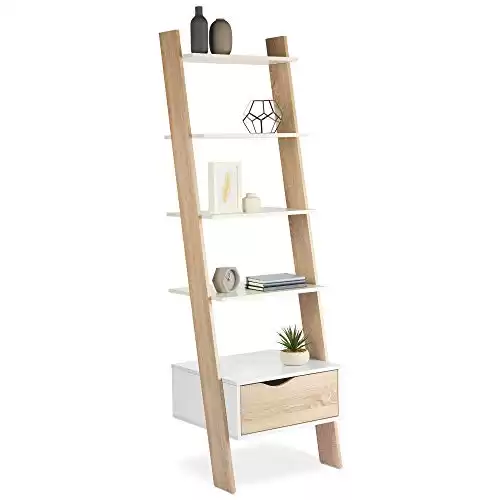 Tall Leaning Ladder Bookshelf