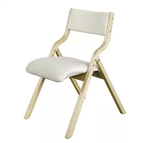 Wooden Padded Folding Chair