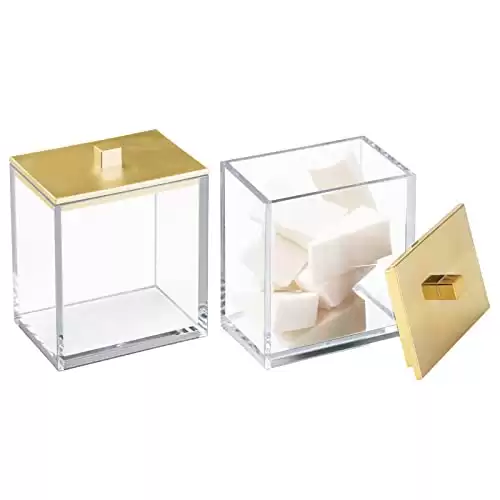 Plastic Jars with Gold Lid