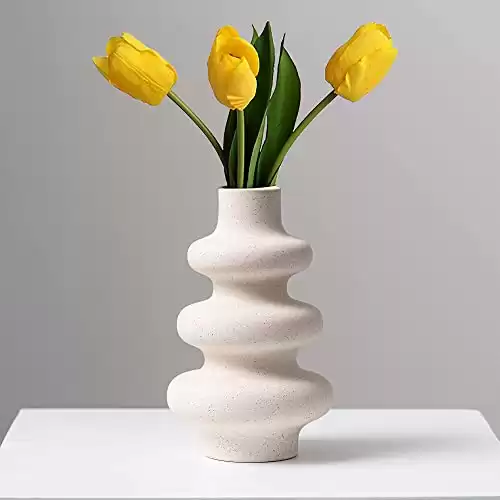 Off White Ceramic Vase