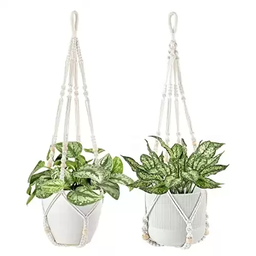 Cotton Rope Hanging Planter Basket