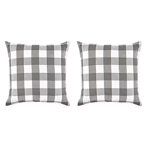 100% Cotton Check Pillow Cover Set