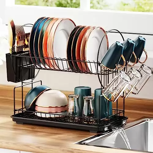 Small 2 Tier Dish Drying Rack