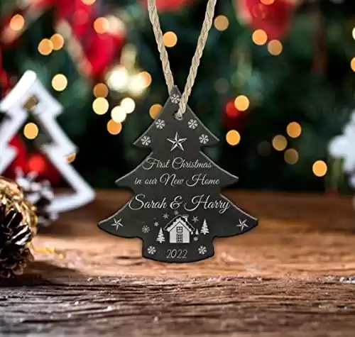 New Home Slate Bauble