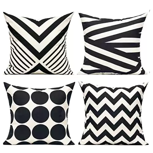 Set of 4 Geometric Cushion Covers