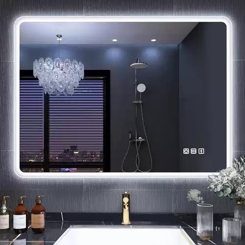 Rectangular LED Backlit Mirror