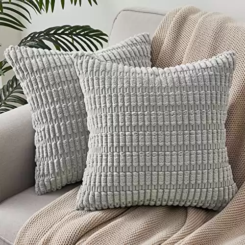 Light Grey Decorative Cushion Covers