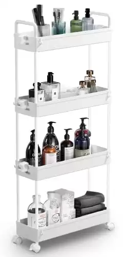 4 Tier Slim Rolling Storage Cart