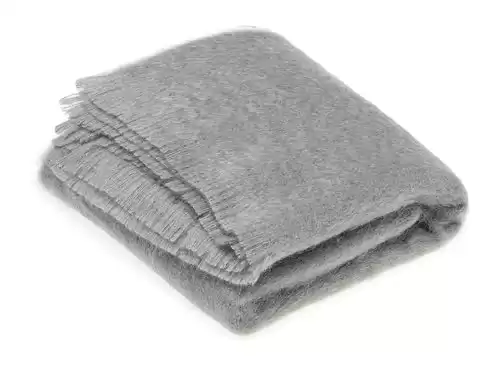 British Made Mohair Throw Blanket