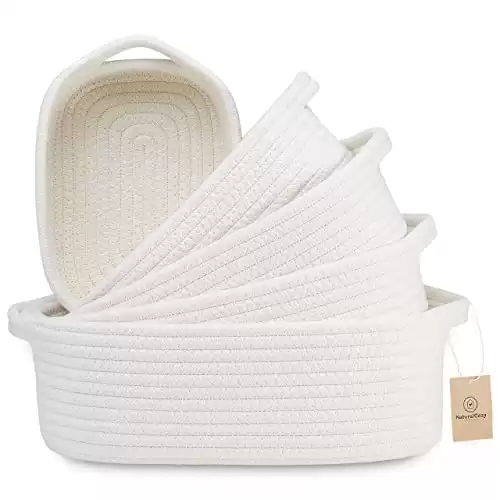 5-Piece Cotton Rope Storage Basket Set