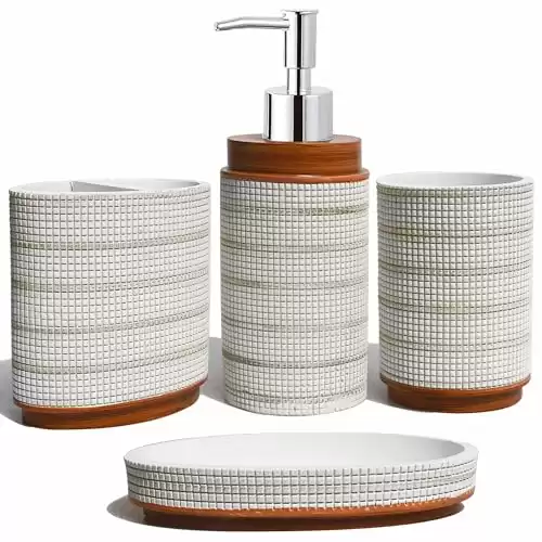 Wood Effect Bathroom Set