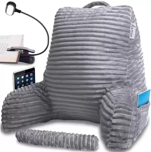 Grey Memory Foam Reading Pillow