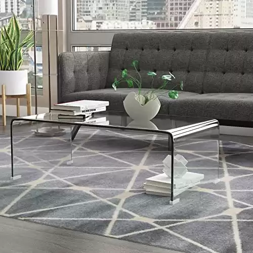 Clear Tempered Glass Coffee Table