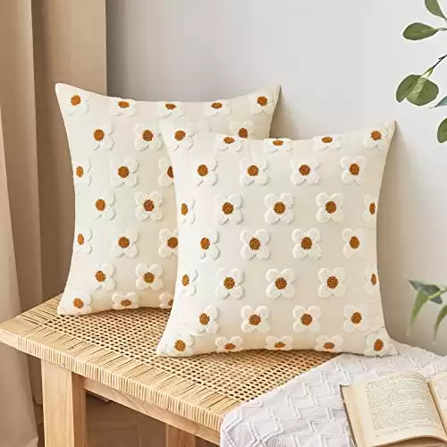 Sunflower Jacquard Pillowcase Covers