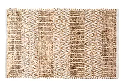 Geometric Jute Cotton Handloom Rug