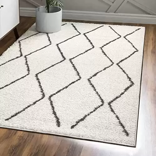 Shaggy Geometric Area Rug