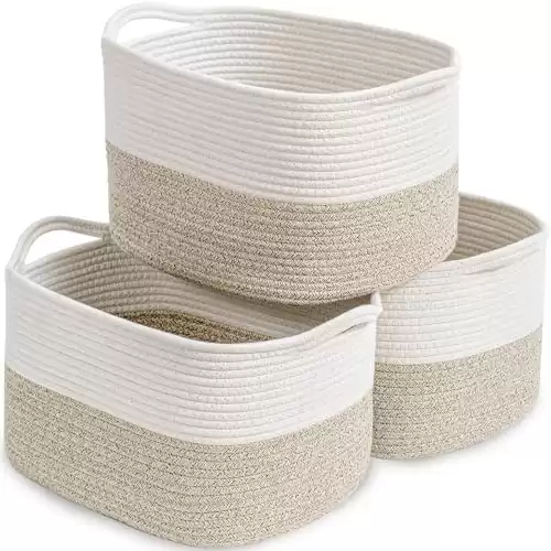 3 Pack Woven Storage Baskets