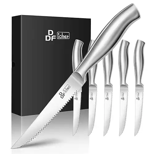 6 Piece Serrated Steak Knife Set