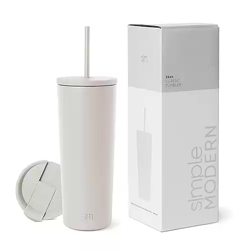 Simple Modern Insulated Tumbler with Lid and Straw