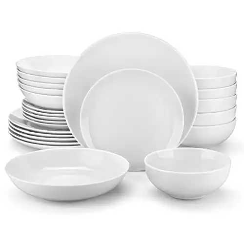 White Round Dinnerware Set