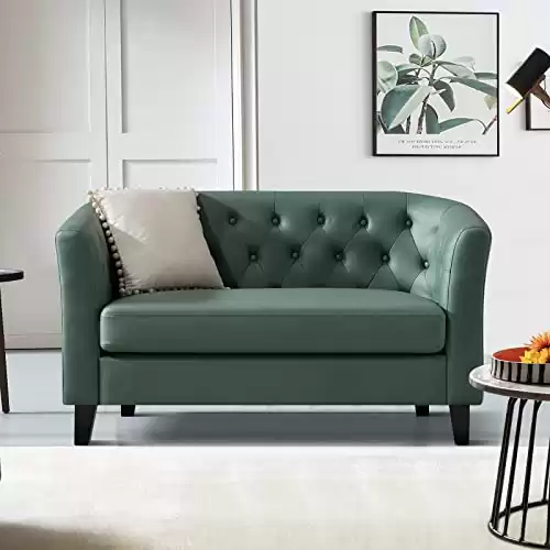 Mini Sofa with Button Tufted Detail