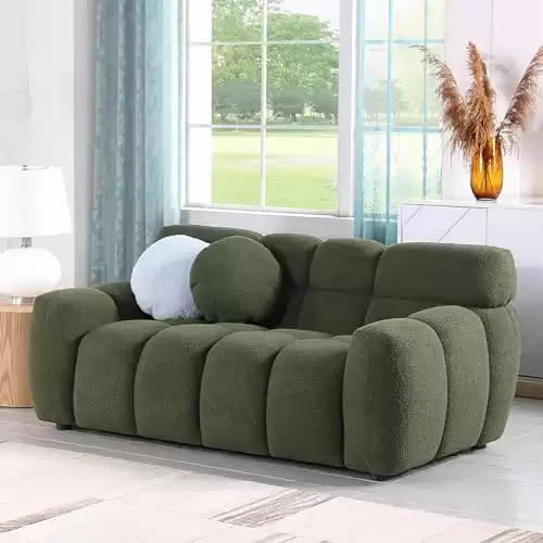 Green Boucle Cloud Sofa