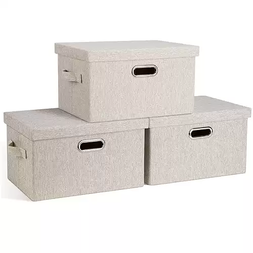 Stackable Storage Bins with Lids