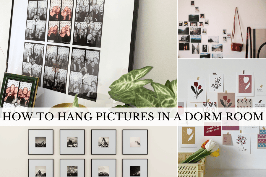 how to hang pictures in a dorm room