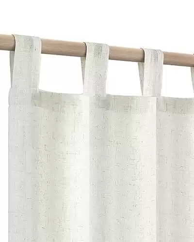 Cream Farmhouse Linen Curtains