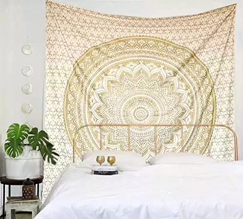 Gold Cotton Tapestry