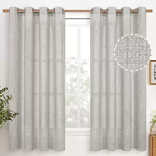 Light Filtering Linen Curtains