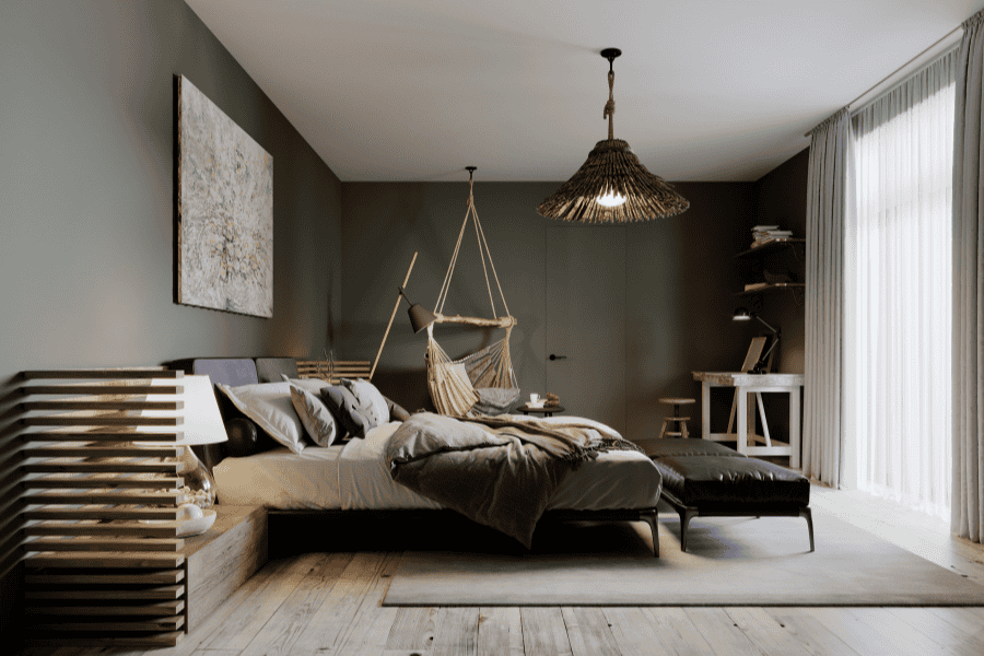 modern boho bedroom