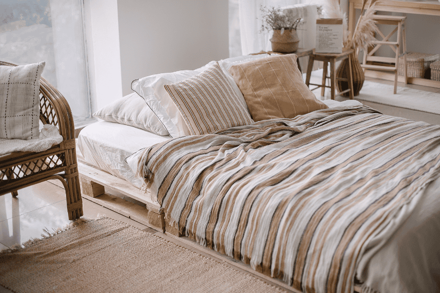 boho bedroom decor black and white