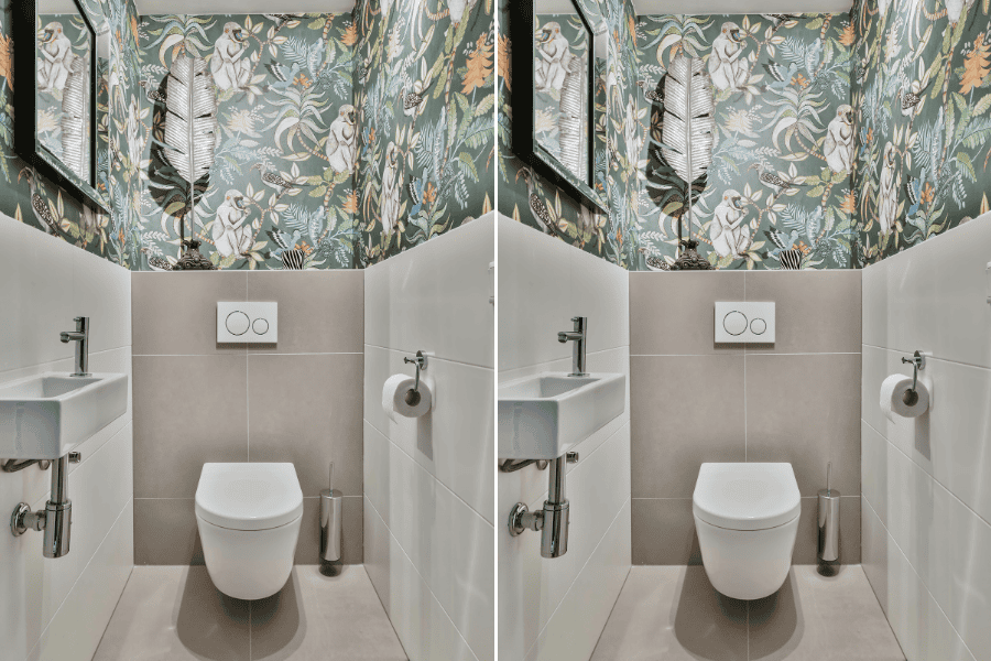 minimalist powder room wallpaper ideas