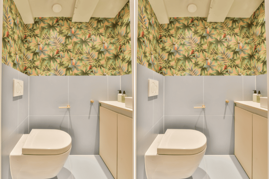 textured powder room wallpaper ideas